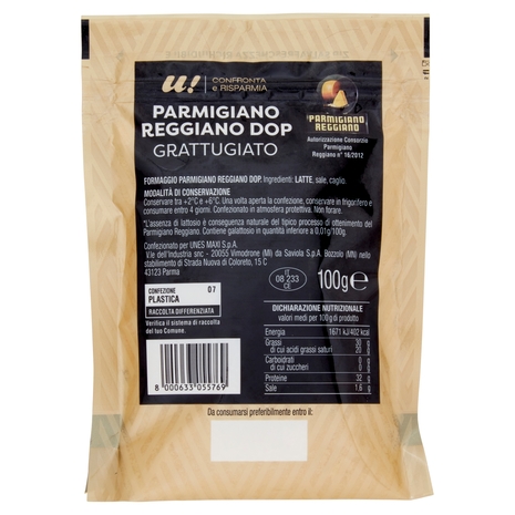 Parmigiano Reggiano Grattugiato DOP, 100 g